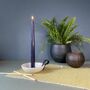 Porcelain And Leather Tapered Candle Holder, thumbnail 4 of 11