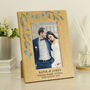 Personalised Mr And Mrs Wedding Oak Finish Photo Frame Gift, thumbnail 2 of 2