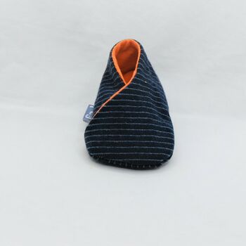 Reclaimed Eco Friendly Blue And Orange Baby Shoes, 4 of 9