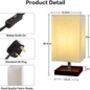 Square Bedroom Table Lamp LED Lights Stand, thumbnail 8 of 8