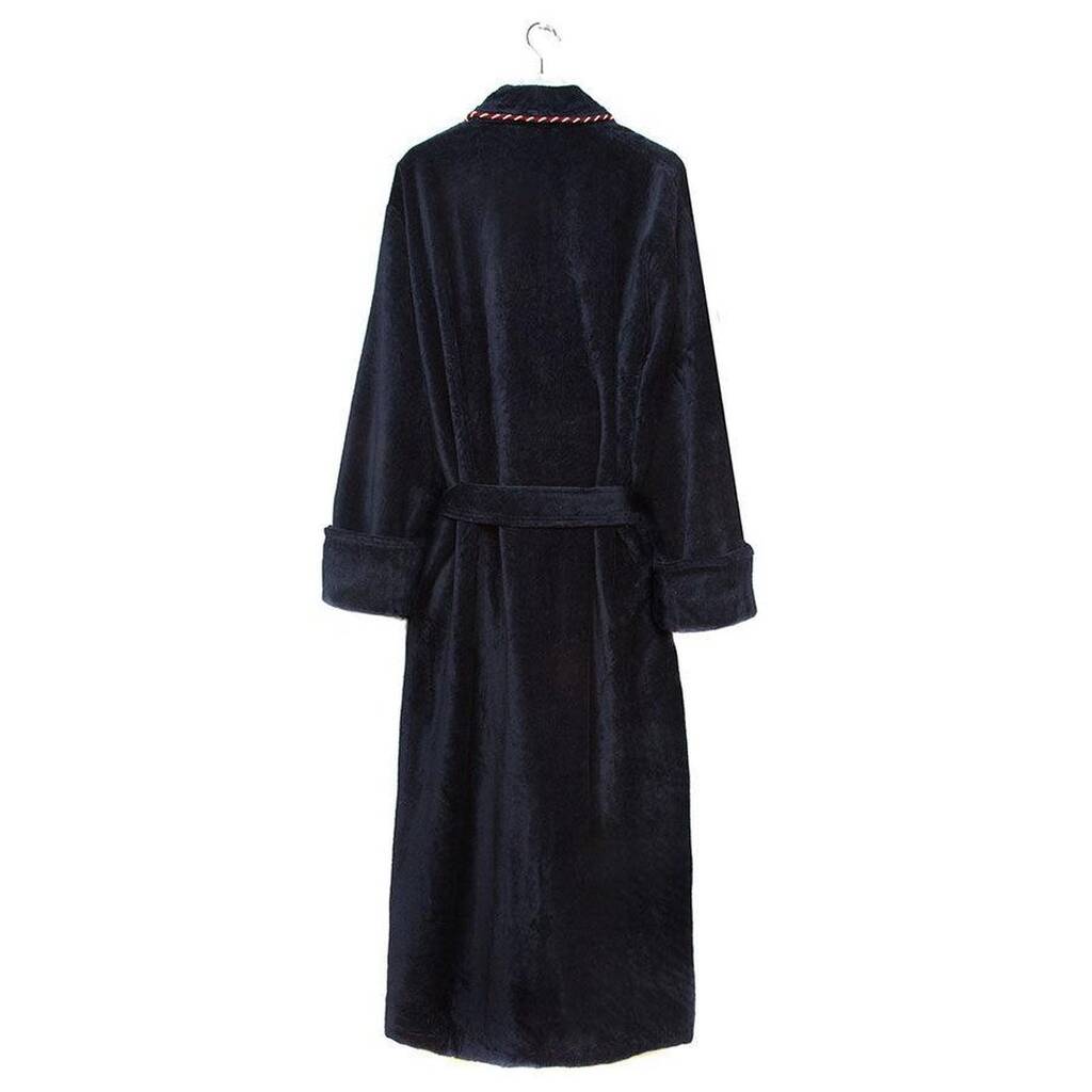 Women's Egyptian Cotton Dressing Gown Duchess Navy By Bown of London
