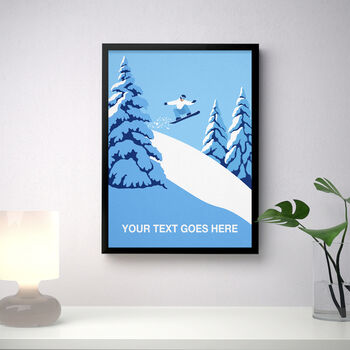 Personalised Snowboarder Jumping Poster, 2 of 5