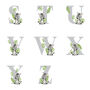 Personalised Alphabet Zebra Teddy Bear New Baby, Christening Or 1st Birthday Gift, thumbnail 7 of 12