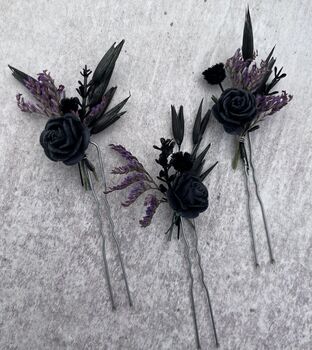 Black Gothic Hair Pins, 4 of 5