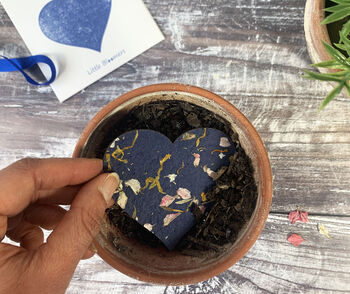 Plant A Heart Blue Seed Paper Card, 3 of 7
