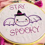 Stay Spooky Halloween Bat Embroidery Kit, thumbnail 4 of 5