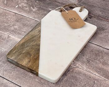 Marble And Wood Cheese/Serving Board, 2 of 4