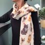 Cats Print Scarf In Personalised Gift Box, thumbnail 3 of 7