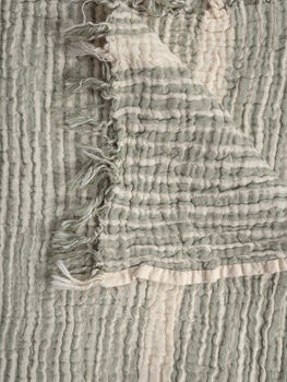 Striped Organic Cotton Peshtemal Towel, 7 of 10