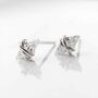 Sterling Silver Cubic Zirconia Wire Stud Earrings, thumbnail 1 of 6