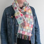 Merino Lambswool Square Or Spot Check Scarves, thumbnail 5 of 8