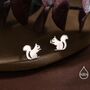 Sterling Silver Squirrel Stud Earrings, thumbnail 2 of 11