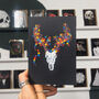 Reindeer Skull With Lights Gothic Christmas Card, thumbnail 1 of 3