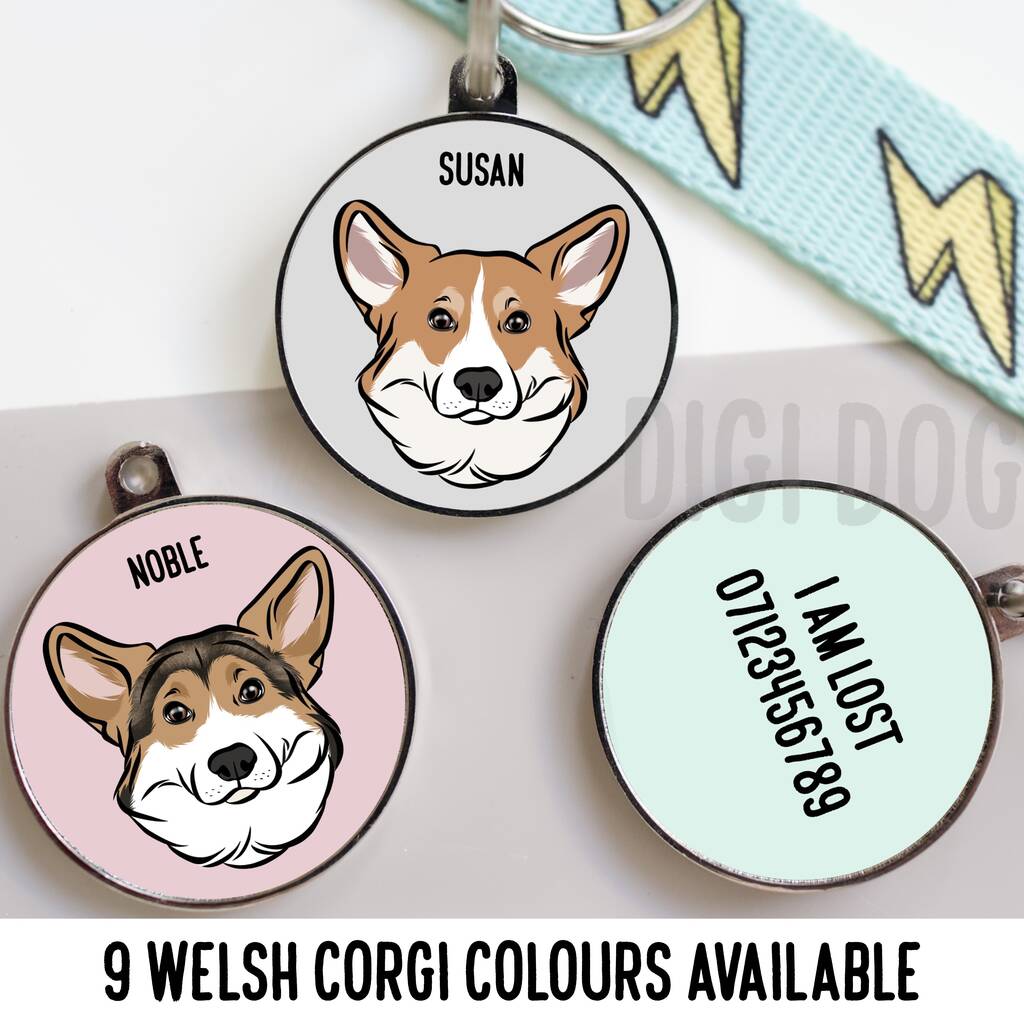 Personalised Corgi ID Tag, 1 of 5