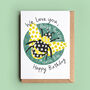 Busy Buzzy Mama Bee Birthday Or Mother's Day Card, thumbnail 1 of 3