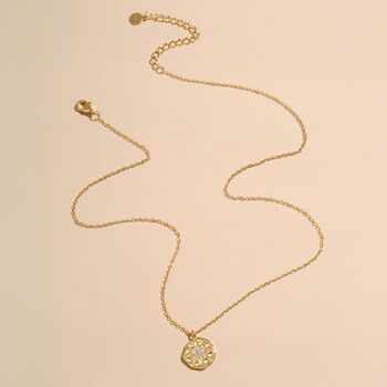 Polaris Coin North Star Pendant Necklace In Gold, 10 of 10