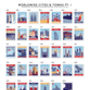 Favourite Destinations Stamp Art Print, thumbnail 9 of 12