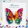 Father's Day Butterfly With Flowery Wings Card, Not 3D, thumbnail 1 of 11