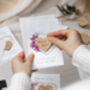Luxury Geometric Orchid Foil Save The Date Magnets, thumbnail 3 of 9