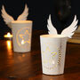 Set Of Two Angel Wings White Tealight Holders, thumbnail 4 of 9
