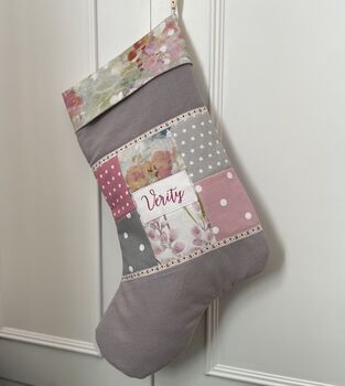 Luxury Patchwork Christmas Stocking, 10 of 12