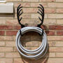 Stag Antlers Hose Pipe Holder Black Finish, thumbnail 3 of 5