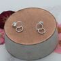 Sterling Silver Petite Double Hoop Earrings, thumbnail 1 of 2