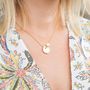 Jessie Personalised Initial Disc And Pearl Necklace, thumbnail 3 of 9