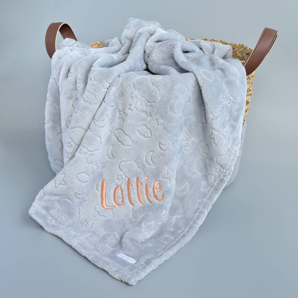 Personalised Cuddle Fleece Baby Unisex Blanket, 1 of 4