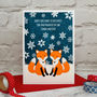 'Foxes' Personalised Couple Christmas Card, thumbnail 1 of 4