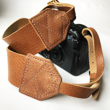 Personalised Retro Leather Camera Strap, 3 of 11