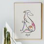Whippet Personalised Wall Art, thumbnail 1 of 10