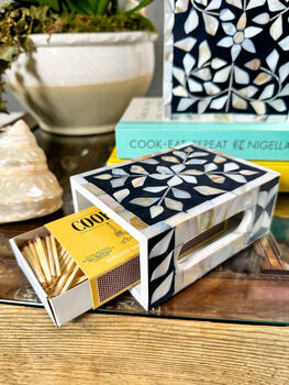 Mother Of Pearl Inlay Match Box Holder | Twilight Luxe, 3 of 4