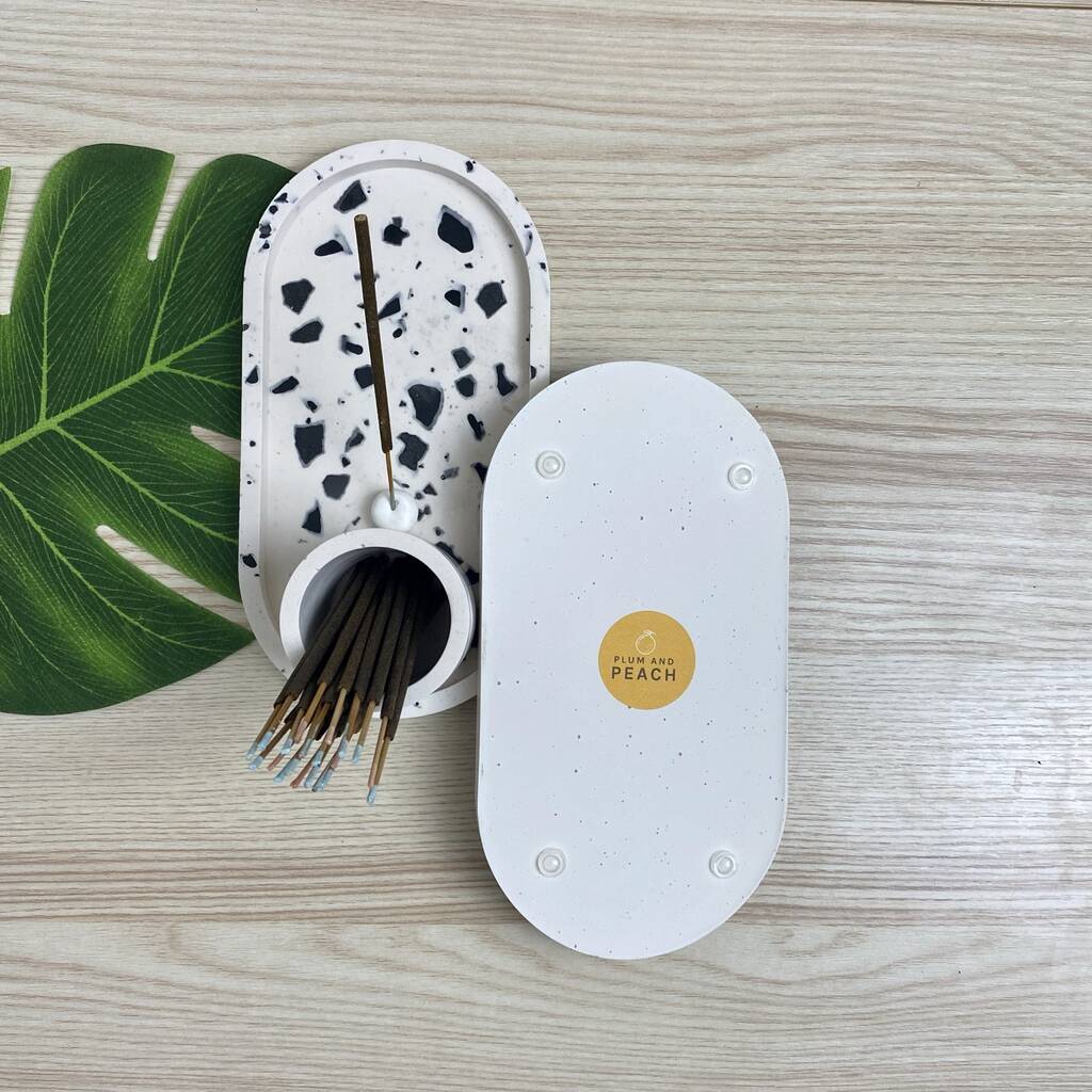 Incense Stick Holder With Stick Storage By Plum and Peach