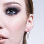 Rose/ Gold Plated Sterling Silver Star Stud Earrings, thumbnail 4 of 7