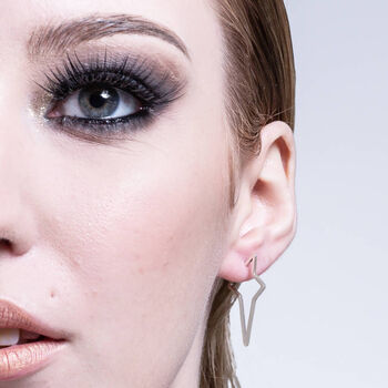 Rose/ Gold Plated Sterling Silver Star Stud Earrings, 4 of 7