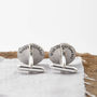 Personalised Sterling Silver Bicycle Wheel Cufflinks, thumbnail 3 of 4