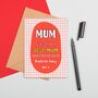 Large Size Thanks For Being You Mum Card, thumbnail 2 of 2
