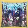 Blue Delphiniums Velvet Cushion, thumbnail 2 of 4
