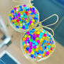 Super Sparkly Disco Earrings Hand Made Medium, thumbnail 1 of 12
