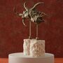 Hand Carved Brass And Travertine Shell Sculpture Set, thumbnail 1 of 2