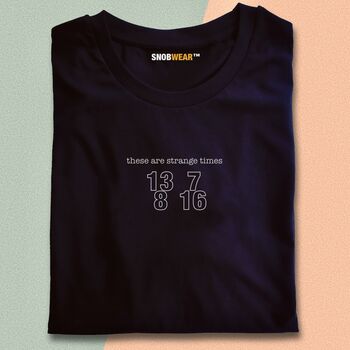 Snobwear™ Strange Times Statement Shirt, Odd Time Signatures, 2 of 2