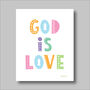 God Is Love Scandi Nursery Print, thumbnail 3 of 3