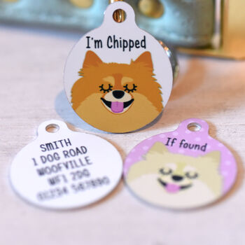 Pomeranian Personalised Dog ID Name Tag, 11 of 12