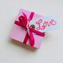 Ladies Pink I Love You Socks ~ Boxed, thumbnail 6 of 6