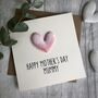 Personalised Happy Mother's Day Velvet Heart Card, thumbnail 1 of 3