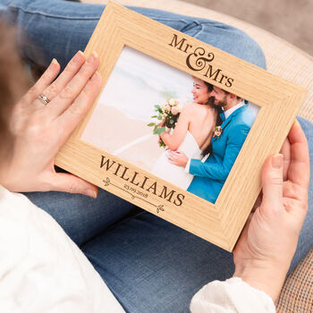 Personalised Mrs And Mrs Wedding Photo Frame, 3 of 7