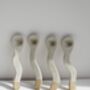 Handmade Oatmeal Wavy Pottery Serving Spoon, thumbnail 7 of 7