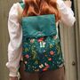 Catherine Rowe Into The Woods Green Backpack, thumbnail 5 of 5