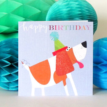 Happy Birthday Waggy Beagle Greetings Card, 4 of 5